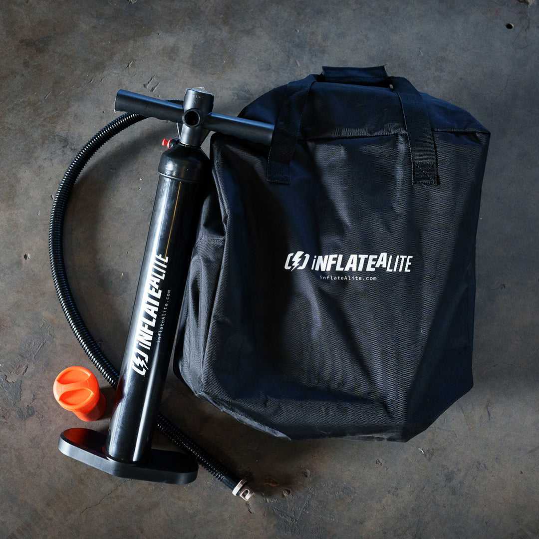 InflateALite pump and carrying bag for 8x8 Butterfly Frame - Portable Frame Lighting | Soft Light, ideal for on-the-go photography setups.