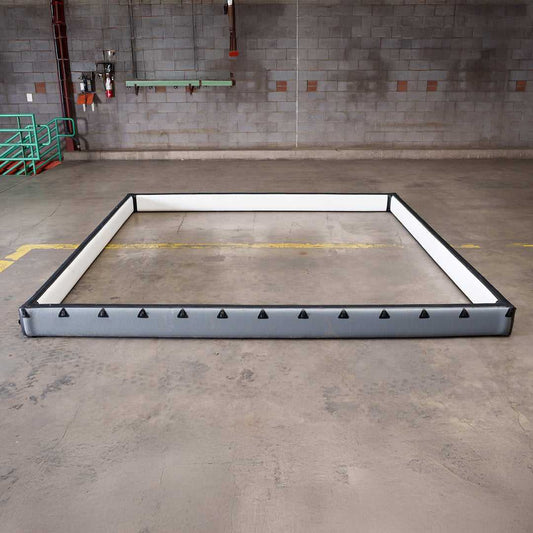 12x12 Butterfly Frame Photography Softbox set up in an industrial studio space. Lightweight and portable overhead lightbank for soft light control.